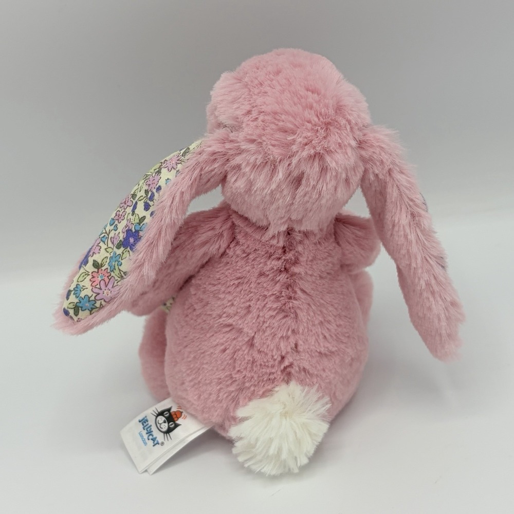 Jellycat Blossom Pink Tulip Heart Bunny Plush Small 6" - Picture 4 of 5